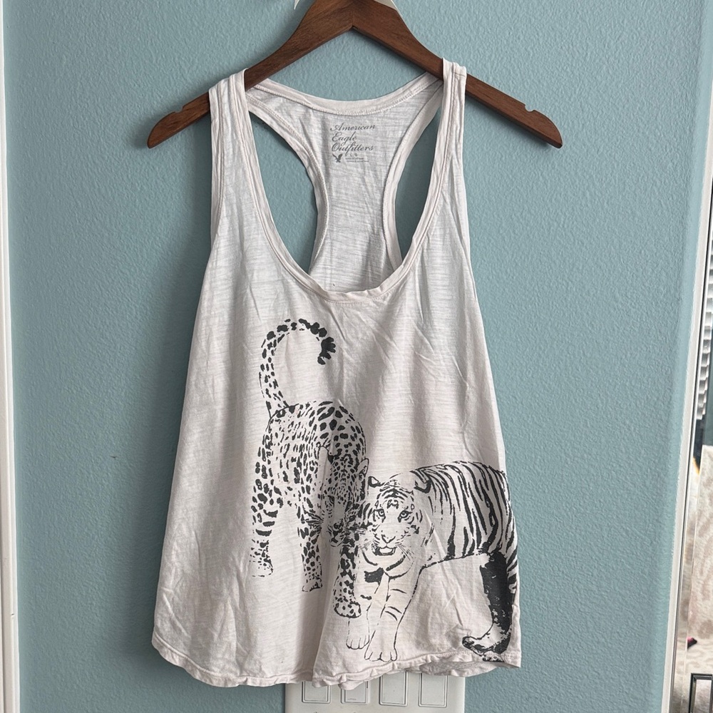 American Eagle Outfitters Gray Tank Top